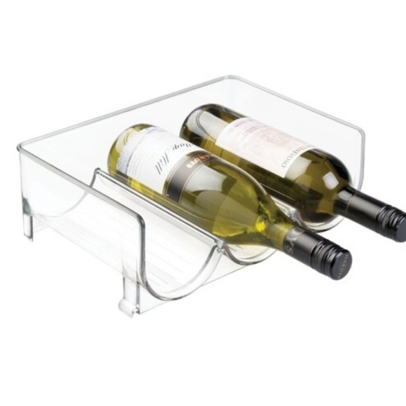 MDESIGN Plastic Stackable Clear Wine,Water Bottle,Storage Organizer Rack, Setof2 - Picture 3 of 7